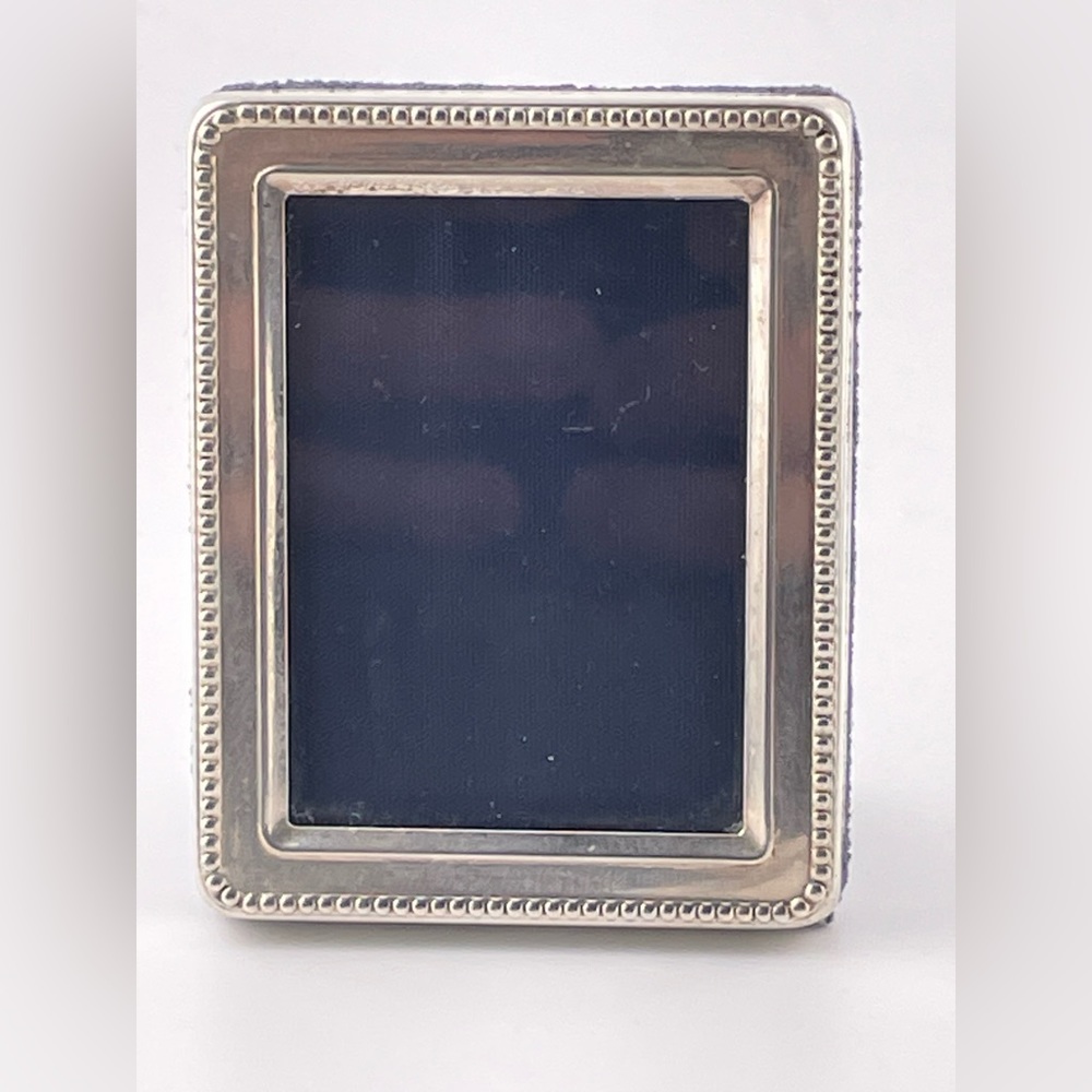 Robert Carrs Sterling Silver & Velvet Picture Frame 2”X 2.5”
